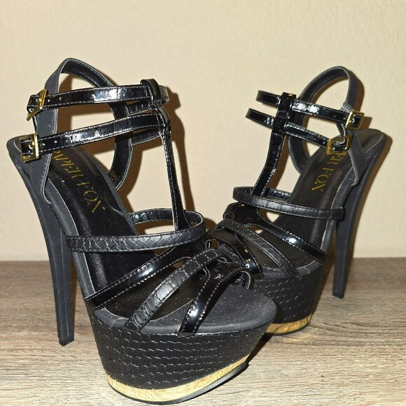 Paper Fox Marlene 6" Stiletto Platforms Size 7 - Picture 1 of 14
